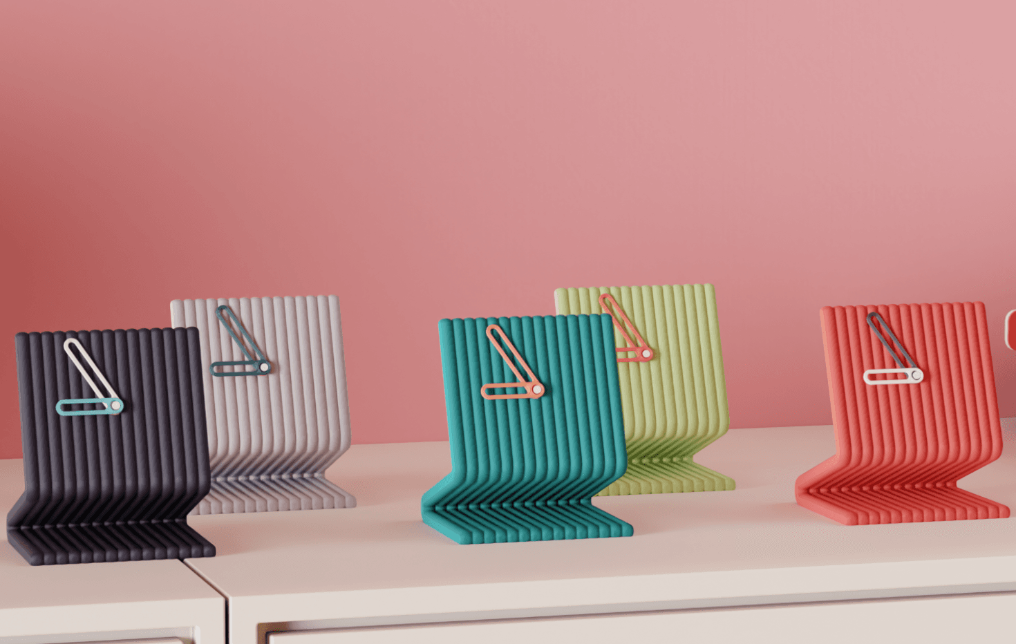 Ziggy Desk Clock - 3D printed geometric desk clock