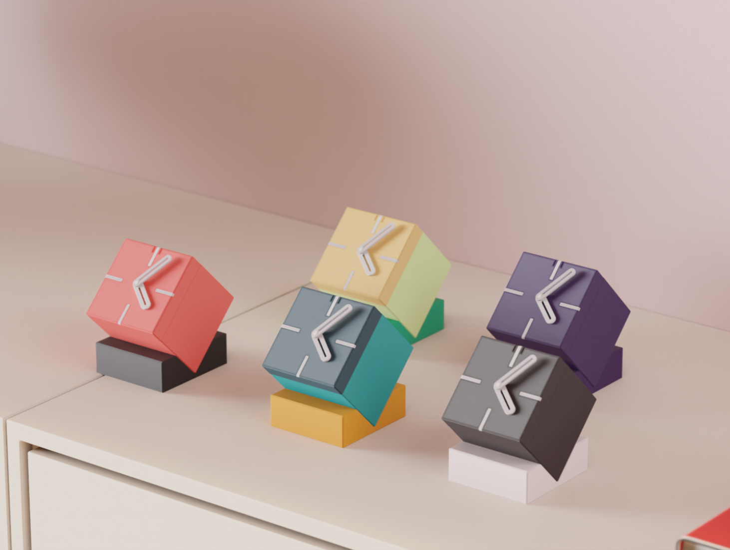 QuirkyCube Desk Clock